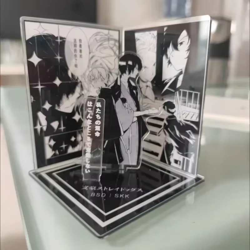 Desk Accessories - Suporte de acrílico com cena de