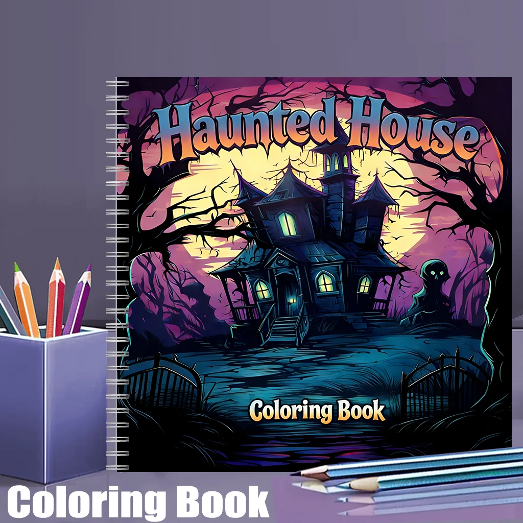 School Supplies - Livro de Colorir Casa Assombrada para