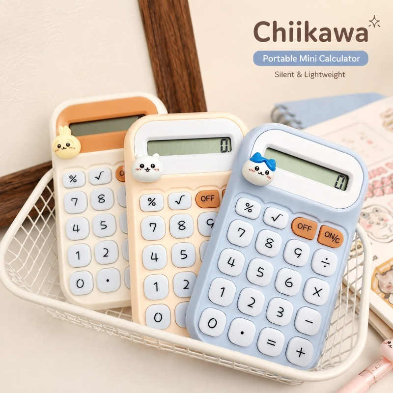 Scientific Calculator For Secondary School - Calculadora Portátil Mini Chiikawa, Silenciosa, Precisa