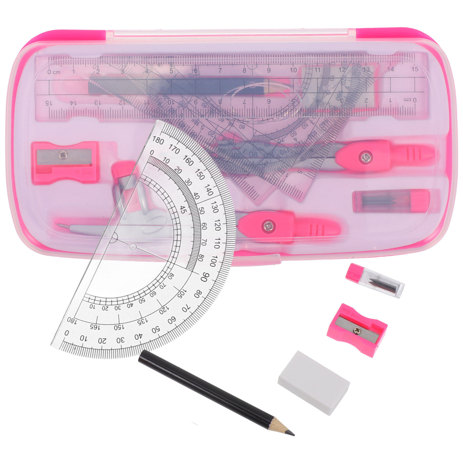 1. Conjunto de compasso, trans - Math Geometry Set With Compass avaliação e preço