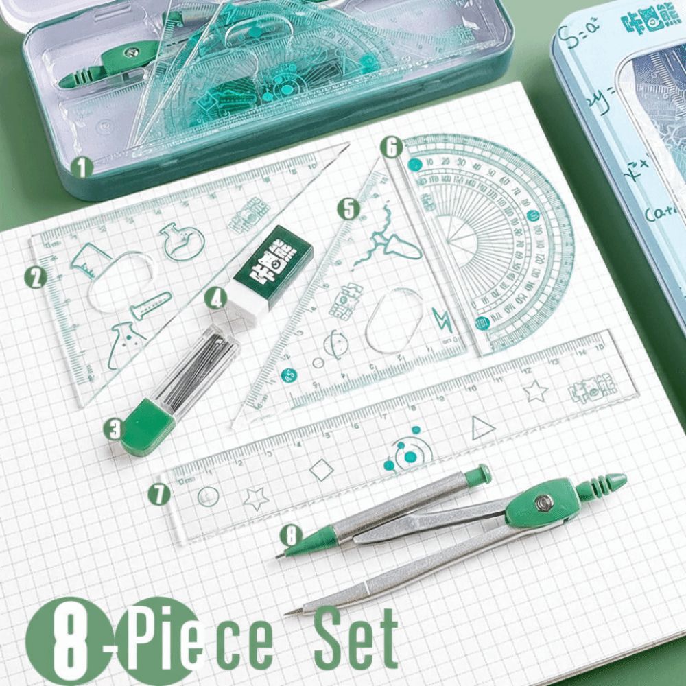 Conjunto de Geometria Matemáti - Math Geometry Set With Compass avaliação e preço